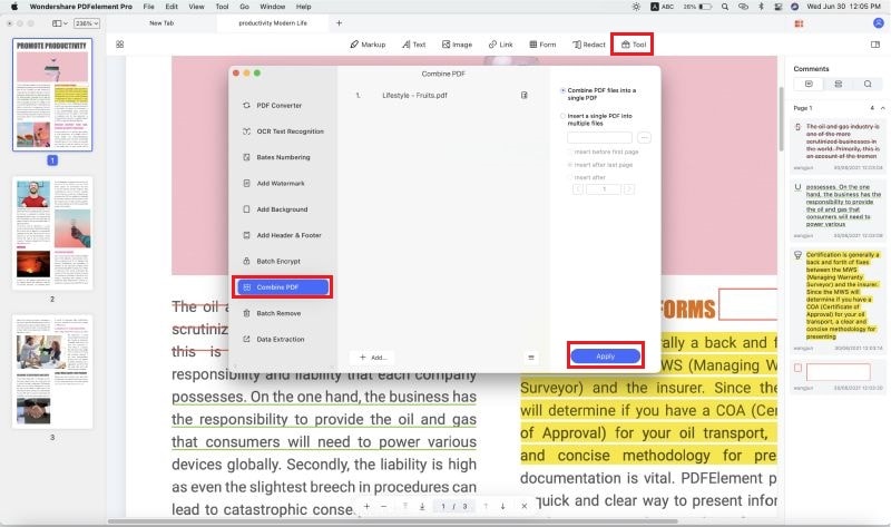kombiniere bmps zu pdf